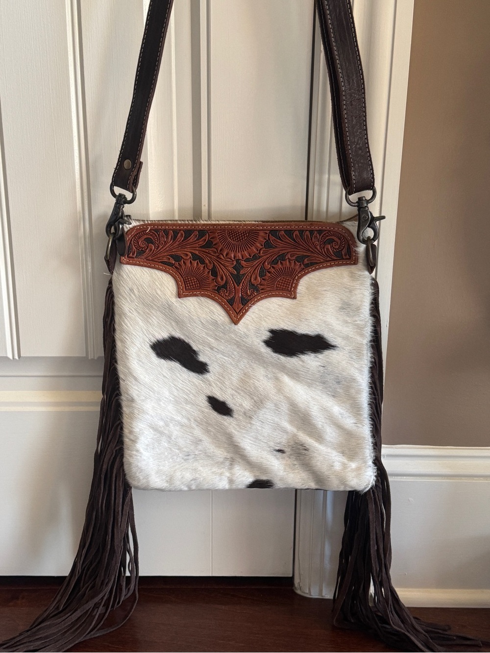 MYRA Trail Fringed Hand-Tooled Bag…EXCELLENT PREOWNED CONDITION…CARRIED ONCE…